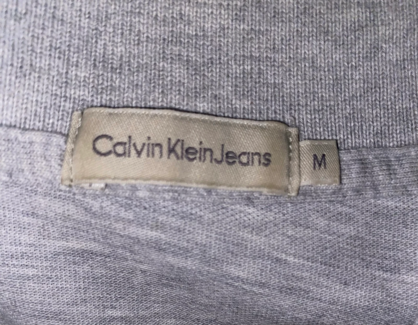 Polo Calvin Klein Jeans cinza mesclado 100 % algodão – Logo CK bordado – Tamanho M – photo 3